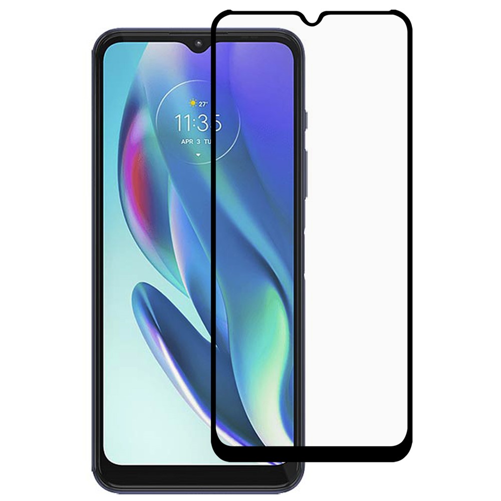HD Clear Silk Printing Double Defense Full Cover Full Glue 9D Tempered Glass Film for Motorola Moto G50 / G50 5G-1