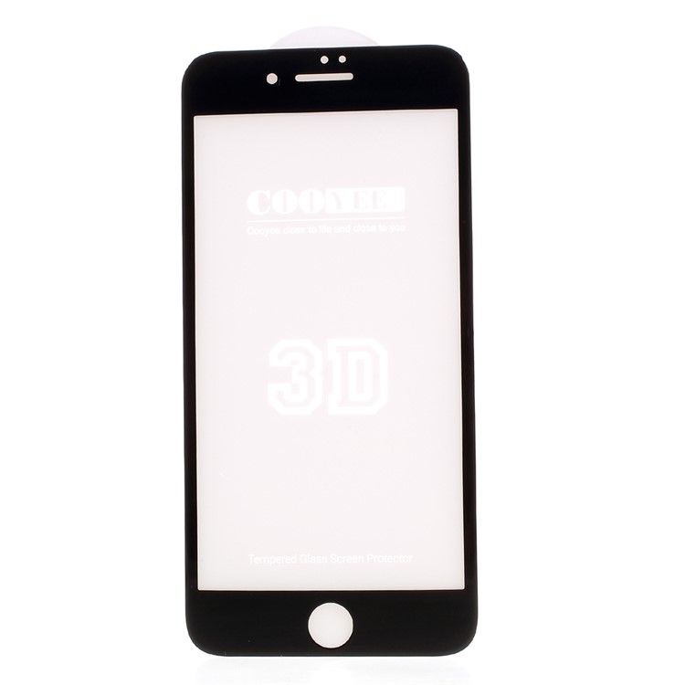 COOYEE 3D Full Covering Tempered Glass Screen Protector for iPhone 7 Plus 0.26mm Arc Edge - Black-2