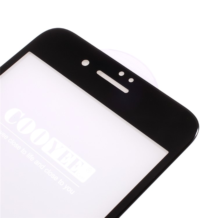 COOYEE 3D Full Covering Tempered Glass Screen Protector for iPhone 7 Plus 0.26mm Arc Edge - Black-4