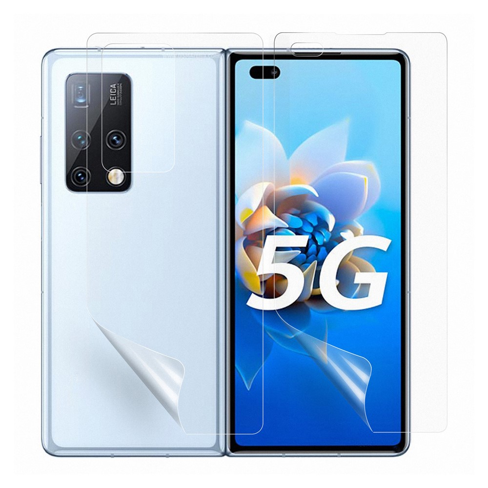 Matte Anti-scratch Full Glue TPU Front Screen Protector + Medium Film + Phone Back Protector for Huawei Mate X2-2