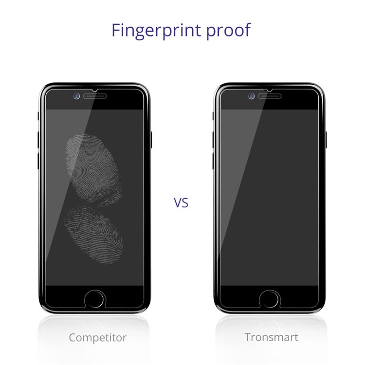 TRONSMART 2pcs/lot Anti-fingerprint Tempered Glass Screen Protector for iPhone 7 4.7 - Transparent-4