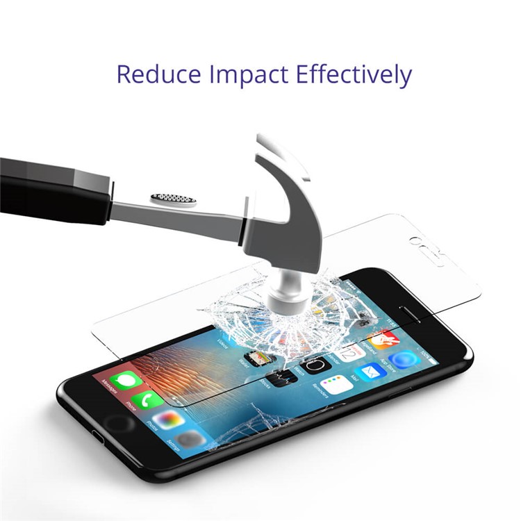 TRONSMART 2pcs/lot Anti-fingerprint Tempered Glass Screen Protector for iPhone 7 4.7 - Transparent-6
