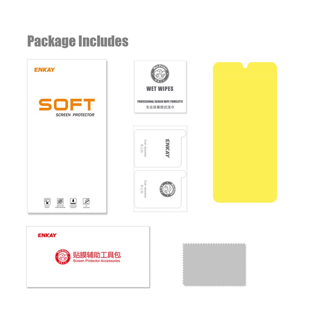 ENKAY High Sensitivity Soft TPE+PET+TPU Hydrogel Film Full Glue Transparent Protective Screen Protector for Samsung Galaxy S22 Ultra 5G-9