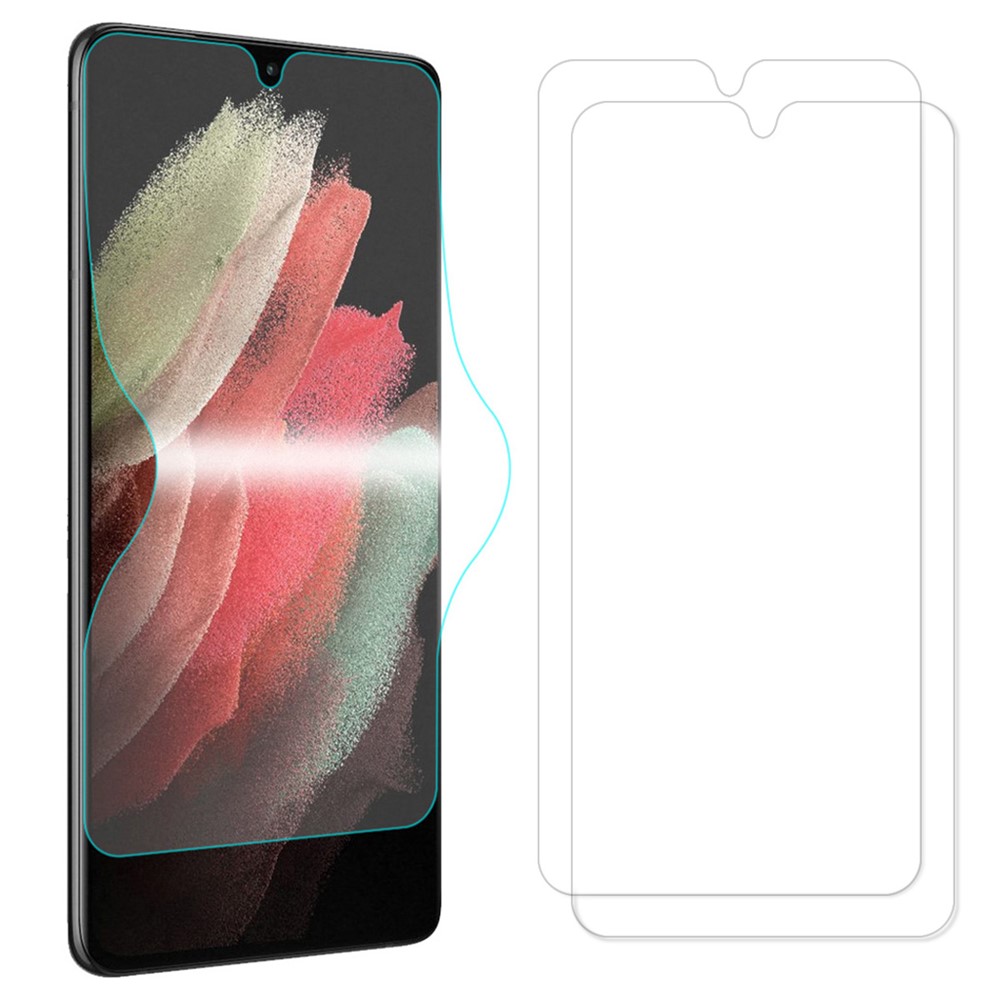 ENKAY 2Pcs/Pack Full Glue Soft TPE+PET+TPU Hydrogel Protective Film Anti-fingerprint HD Screen Protector for Samsung Galaxy S22 Ultra 5G-1
