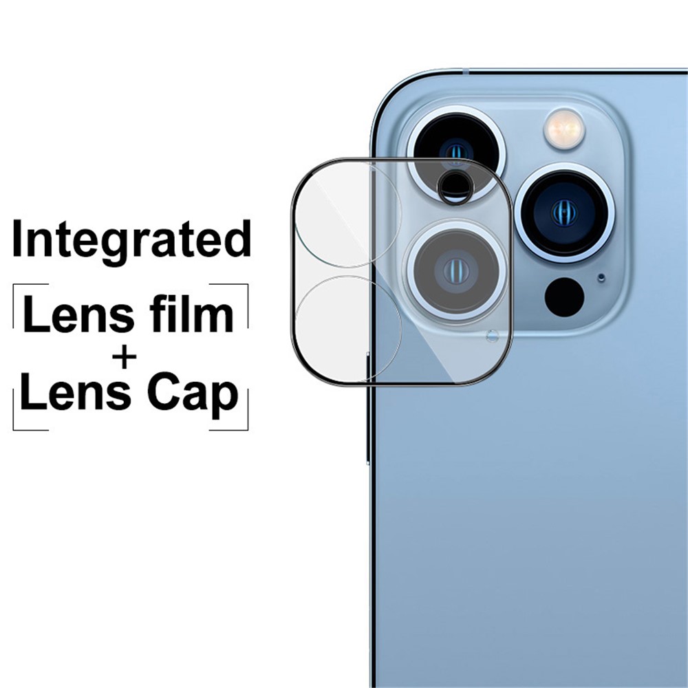 IMAK B Series Full Cover HD Clear Tempered Glass Camera Lens Film + Lens Cap for iPhone 13 Pro 6.1 inch/13 Pro Max 6.7 inch-2