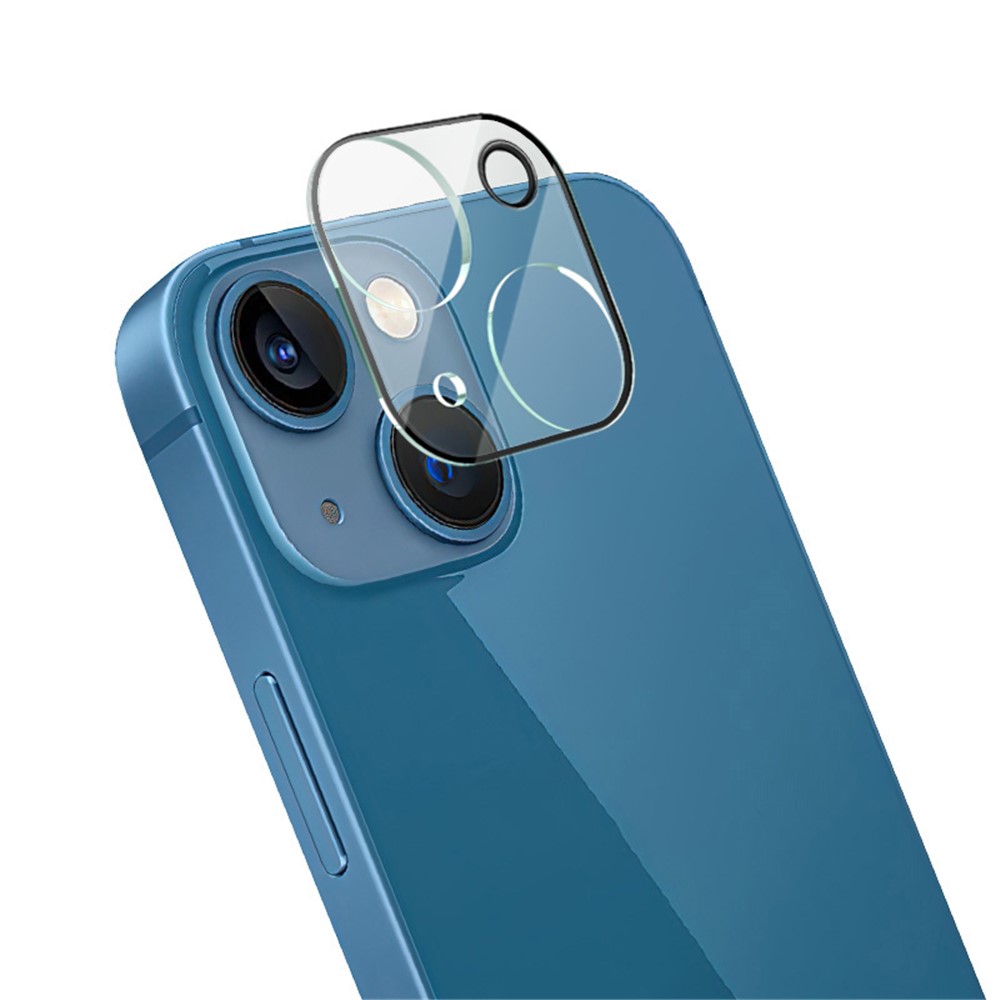 IMAK B Series Full Cover Scratch-resistant HD Clear Tempered Glass Camera Lens Film + Lens Cap for iPhone 13 6.1 inch/13 mini 5.4 inch-3