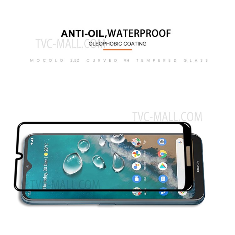 MOCOLO HD Clear Full Covering Full Glue Anti-fingerprint Anti-explosion Silk Printing Tempered Glass Screen Film for Nokia G50 - Black-4