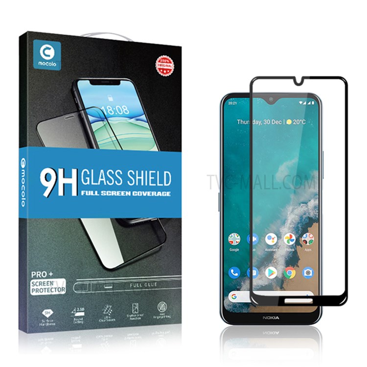 MOCOLO HD Clear Full Covering Full Glue Anti-fingerprint Anti-explosion Silk Printing Tempered Glass Screen Film for Nokia G50 - Black-6