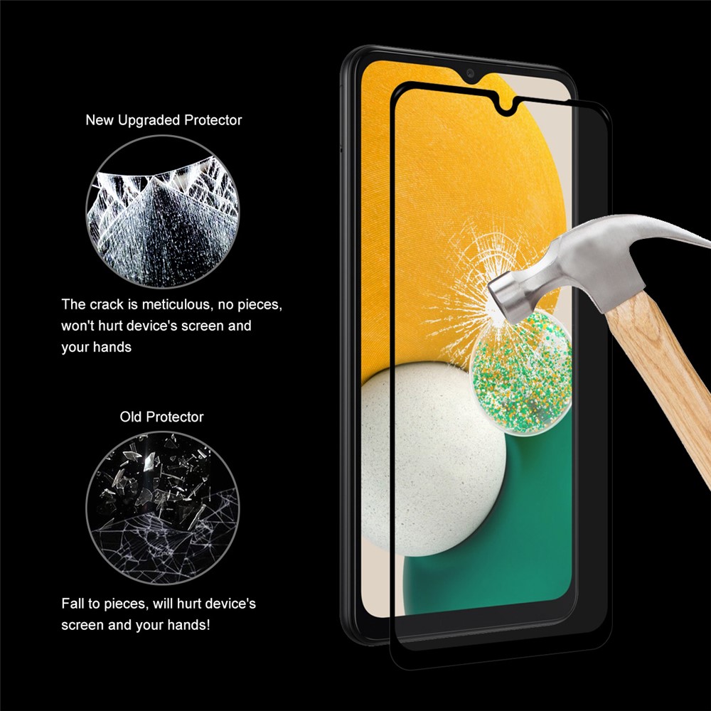 HAT PRINCE 9H Hardness Screen Protector 0.26mm 2.5D Arc Edge Full Glue Full Size Tempered Glass Screen Film for Samsung Galaxy A13 5G-7