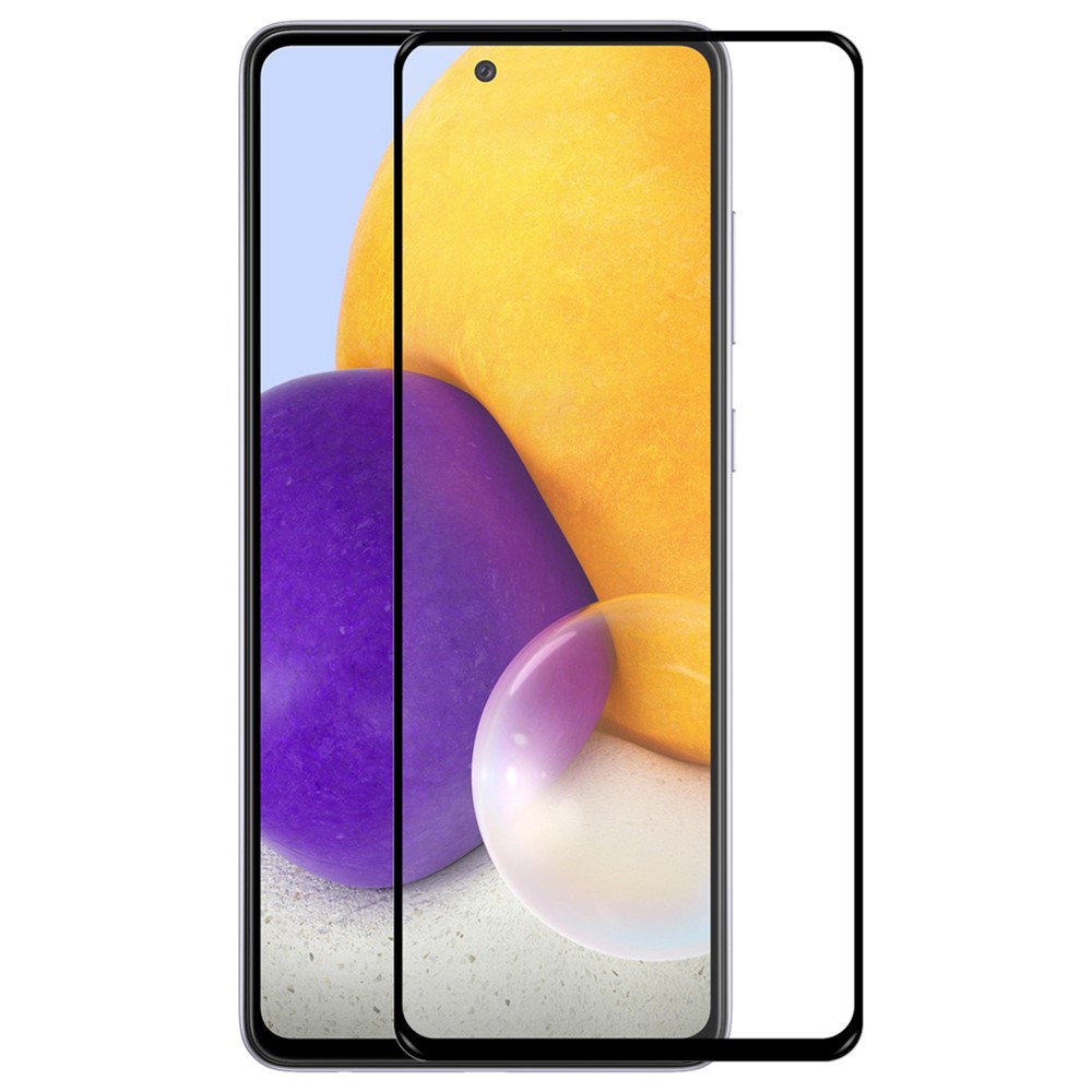 HAT PRINCE 0.26mm 2.5D Arc Edge Tempered Glass 9H Hardness Full Glue Full Size Screen Protector for Samsung Galaxy A73 5G-1