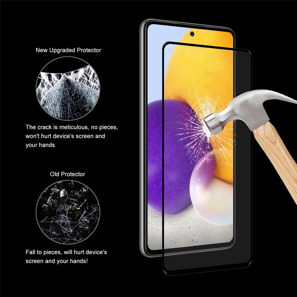 HAT PRINCE 0.26mm 2.5D Arc Edge Tempered Glass 9H Hardness Full Glue Full Size Screen Protector for Samsung Galaxy A73 5G-7