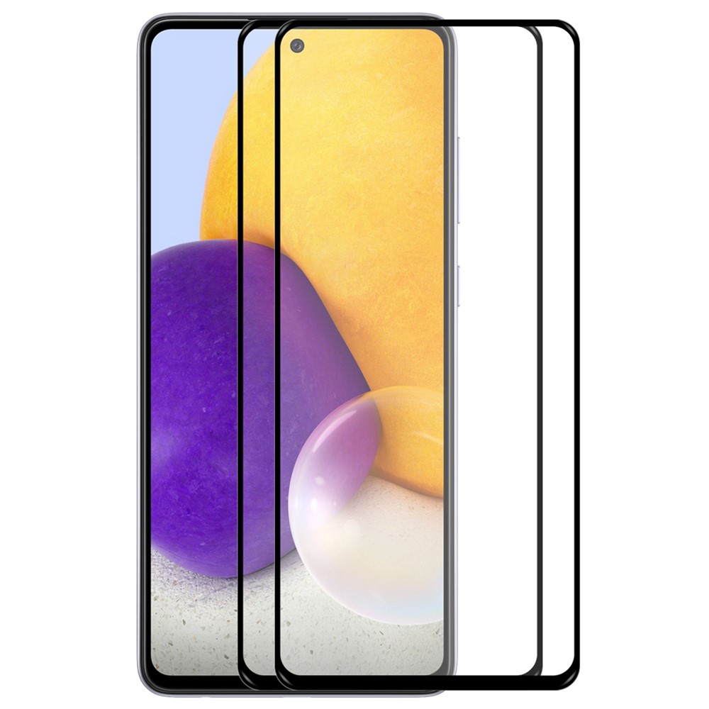 HAT PRINCE 2Pcs/Set HD Clear Anti-fingerprint No Bubble Full Glue 0.26mm 2.5D Arc Edge 9H Tempered Glass Screen Protector for Samsung Galaxy A53 5G-1