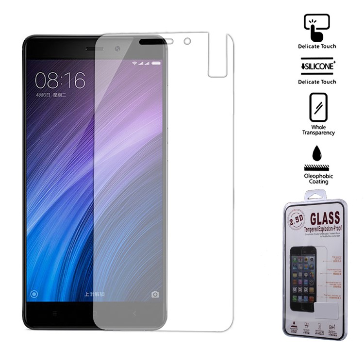 For Xiaomi Redmi 4 Tempered Glass Screen Protector Guard Film 0.25mm (Arc Edge)-1