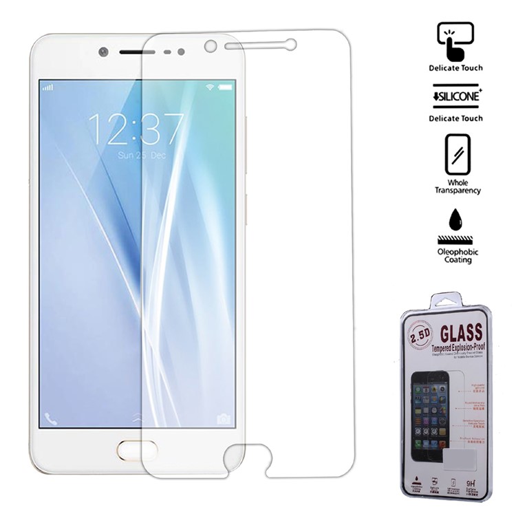 For Vivo V5 0.25mm Tempered Glass Film Screen Cover Arc Edge-1