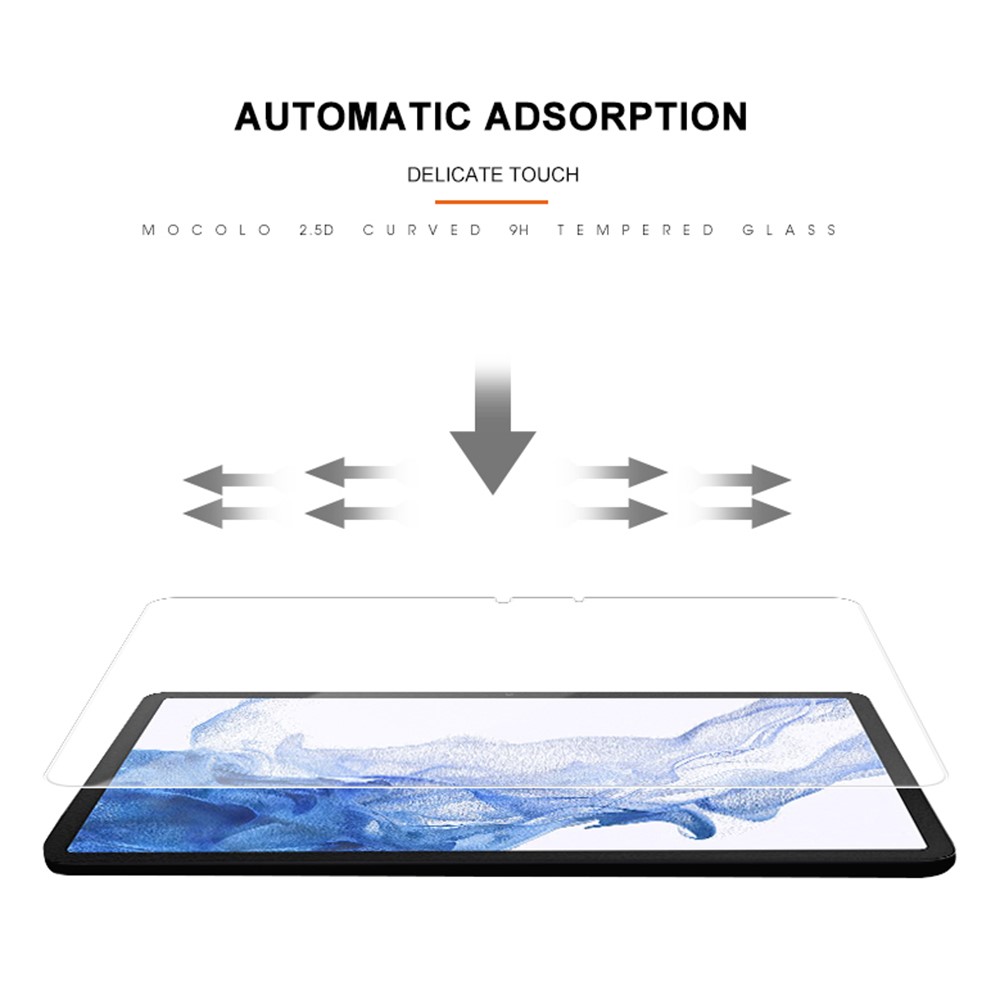 MOCOLO For Samsung Galaxy Tab S7/S8 2.5D Arc Edge Ultra Clear Full Glue Full Size Tempered Glass Screen Protector-2
