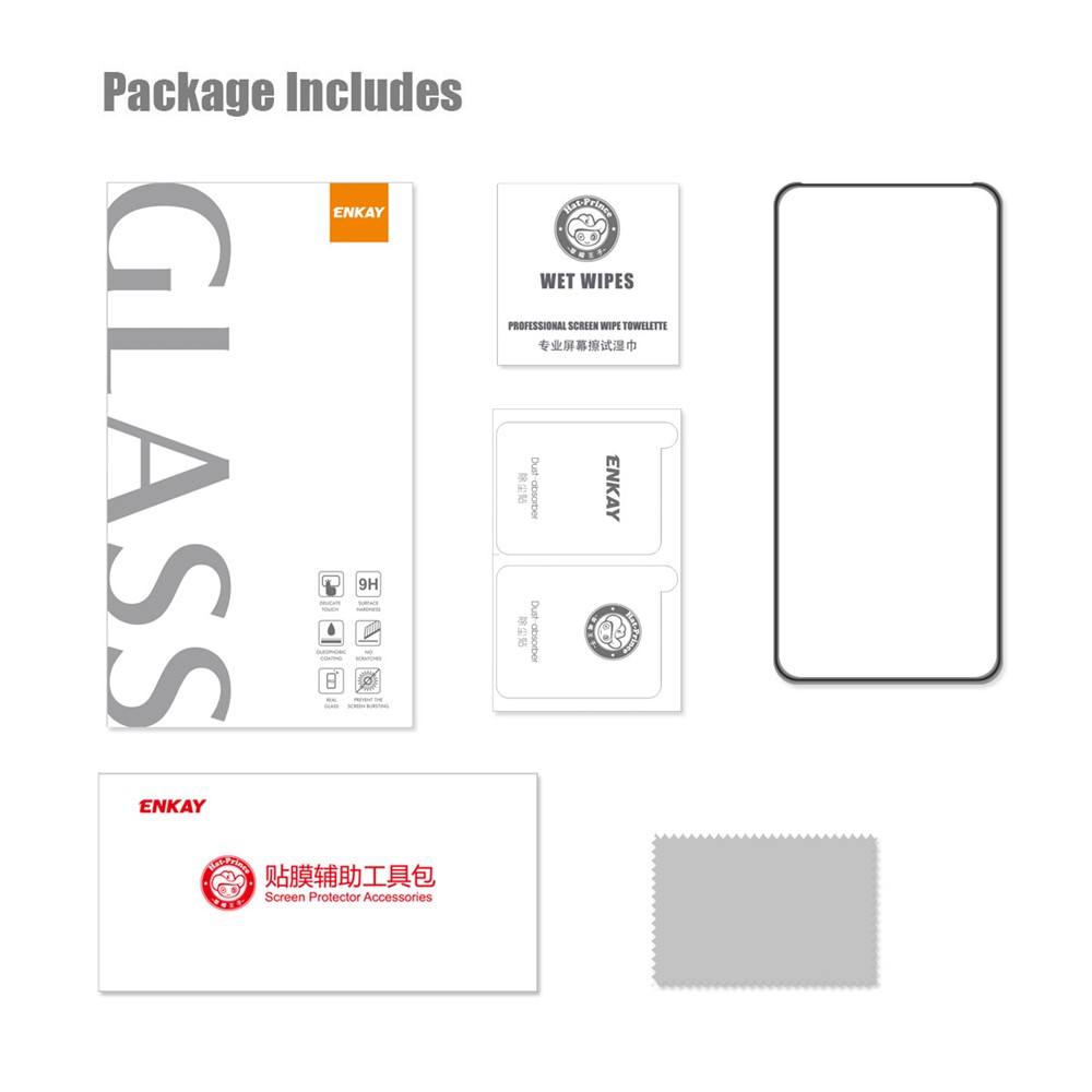 ENKAY For Samsung Galaxy A52s 5G / Galaxy A52 4G/5G Clear Shockproof Tempered Glass Film Full Cover Full Glue Screen Protector-6