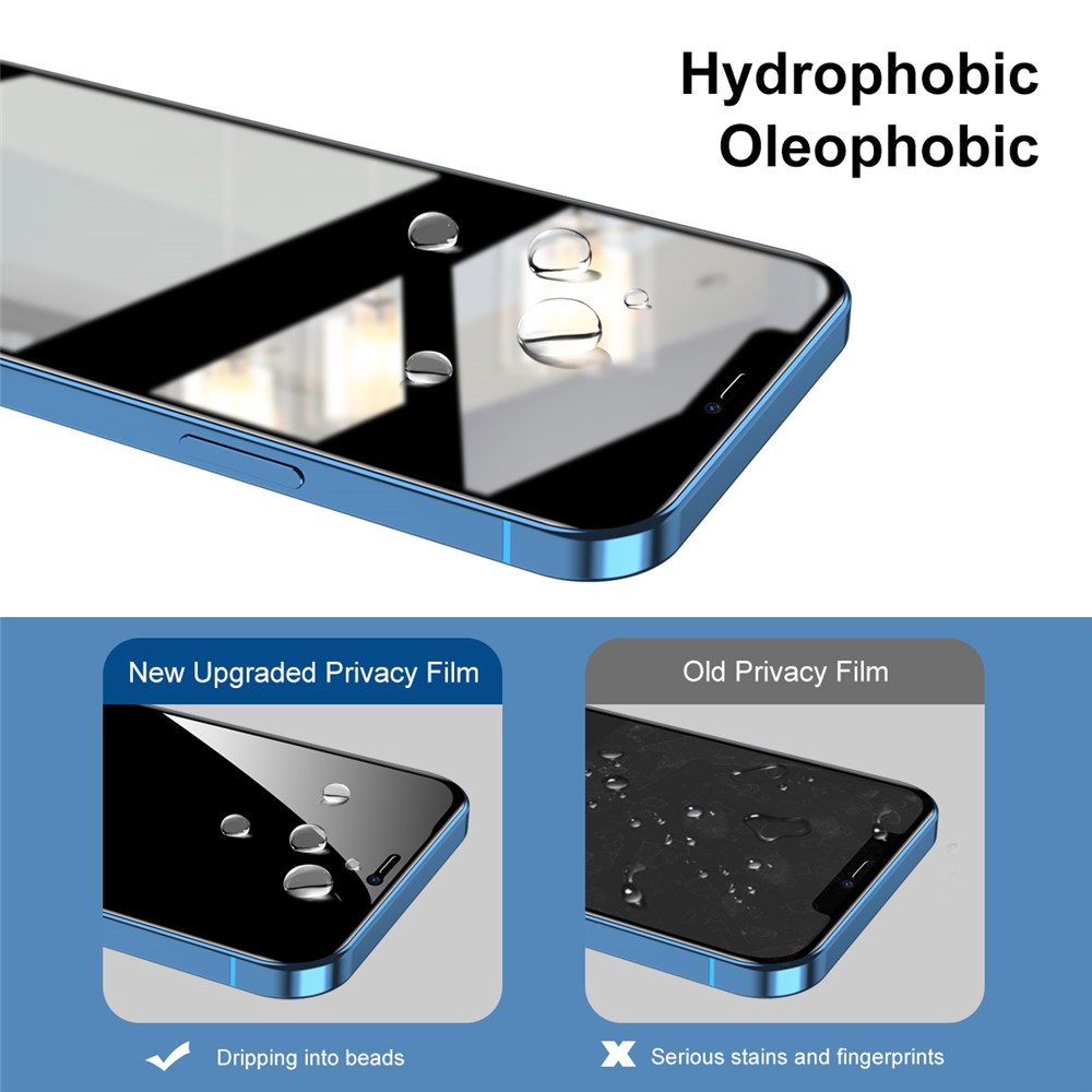 ENKAY for iPhone 12/12 Pro 6.1 inch Green Light Eye Protection Tempered Glass Full Glue Silk Printing Full Screen Film with Easy Installation Tool-7