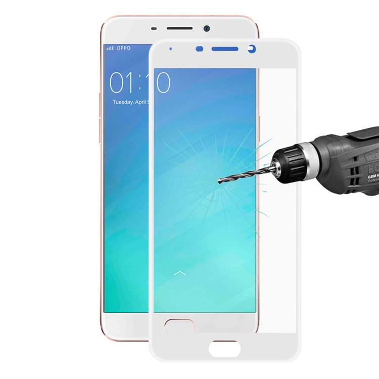 

HAT PRINCE 0.2mm Углеродистое волокно закалило стеклянный фильм экрана 3D изогнутый полный размер для Oppo R9 плюс, Oppo R9 Plus