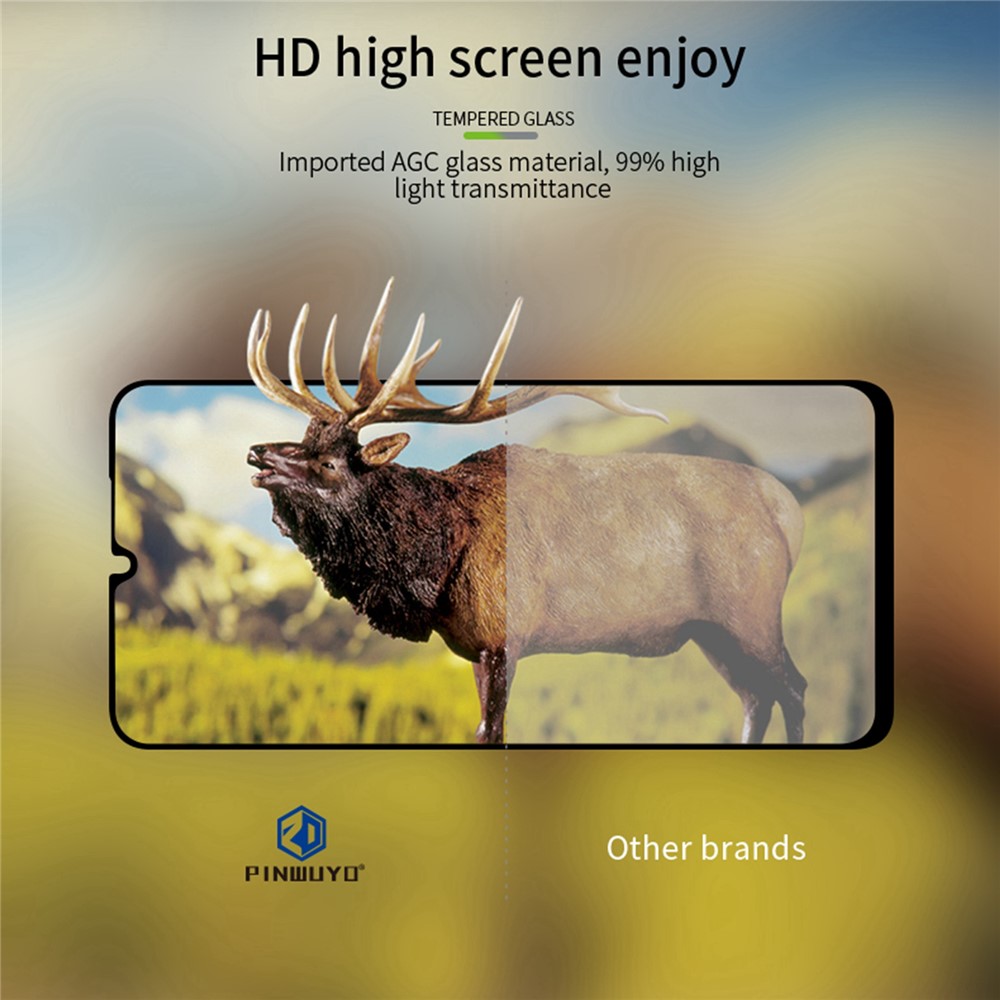 PINWUYO JK Tempered Glass Film Series-2 for Xiaomi Redmi 10A Ultra Clear 9H Hardness Full Glue Full Screen Protector-3