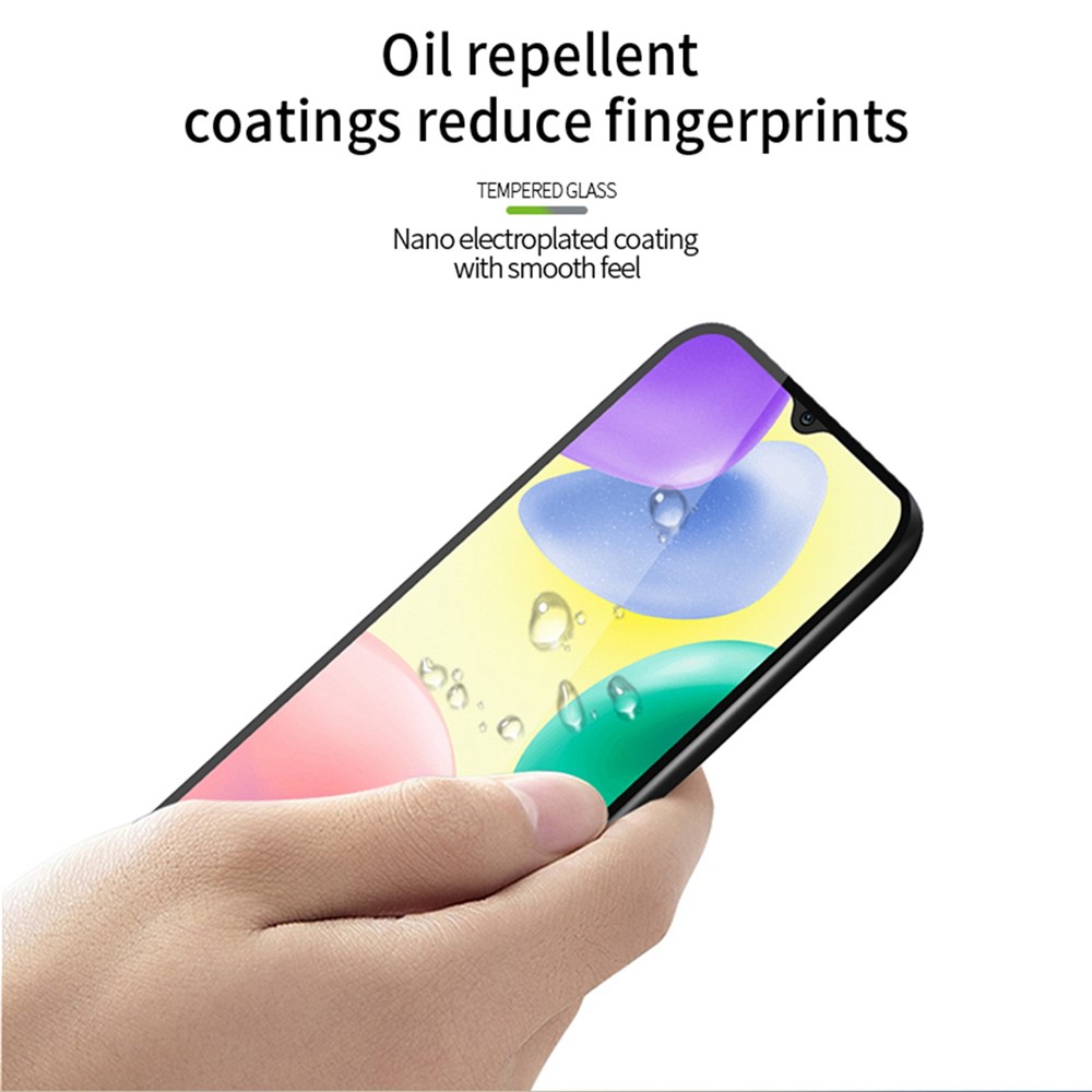 PINWUYO JK Tempered Glass Film Series-2 for Xiaomi Redmi 10A Ultra Clear 9H Hardness Full Glue Full Screen Protector-8