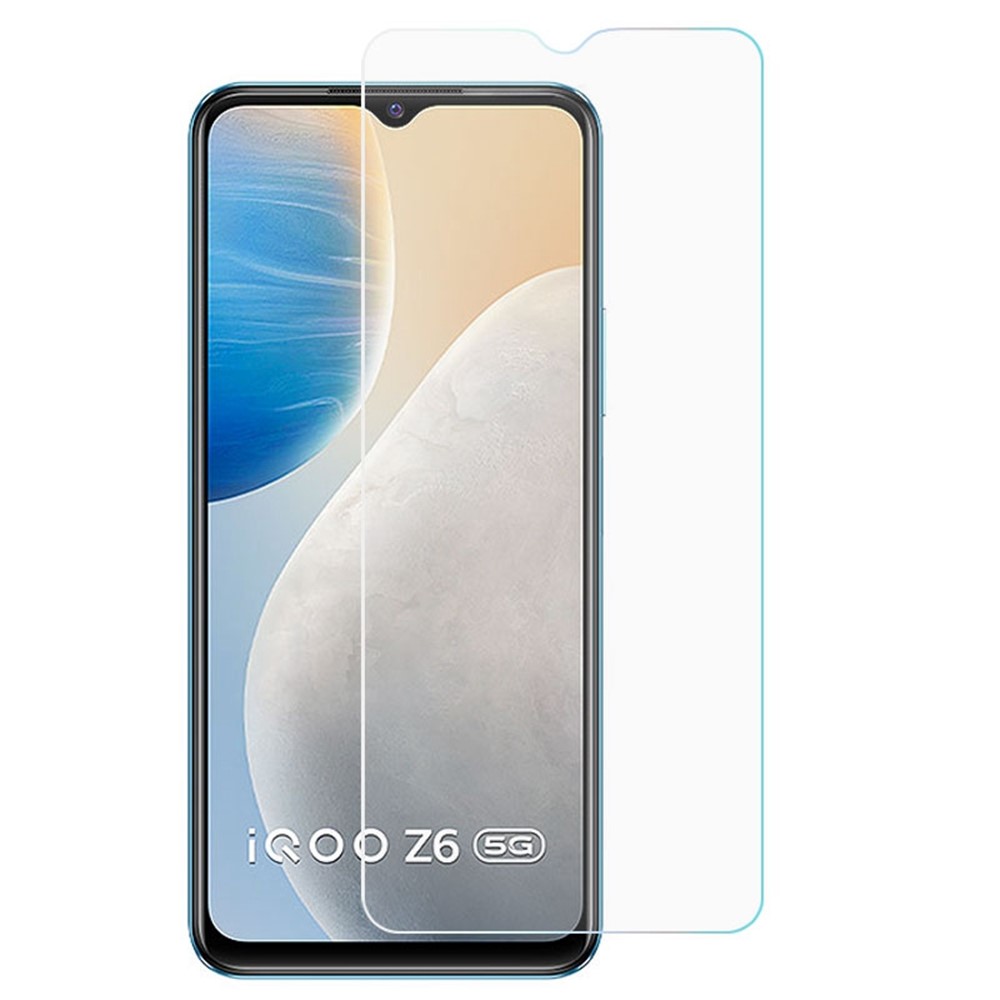 For vivo iQOO Z6 Tempered Glass Screen Protector 0.3mm Arc Edges Explosion-proof Bubble-Free HD Clear Film-1