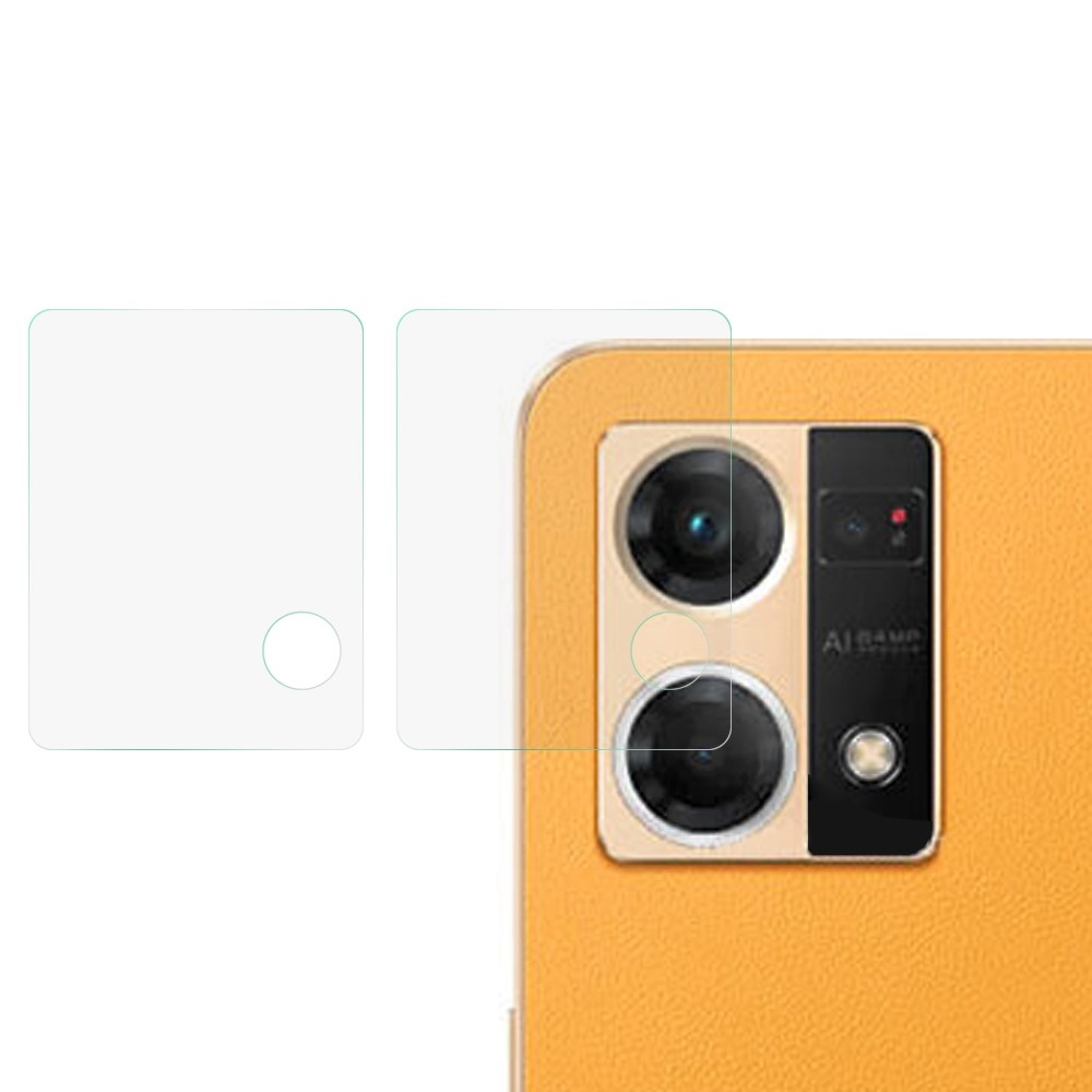 For Oppo Reno7 4G 2Pcs/Set Camera Lens Protector 2.5D Arc Edge Scratch-Resistant Clear Tempered Glass Camera Lens Cover Film-1