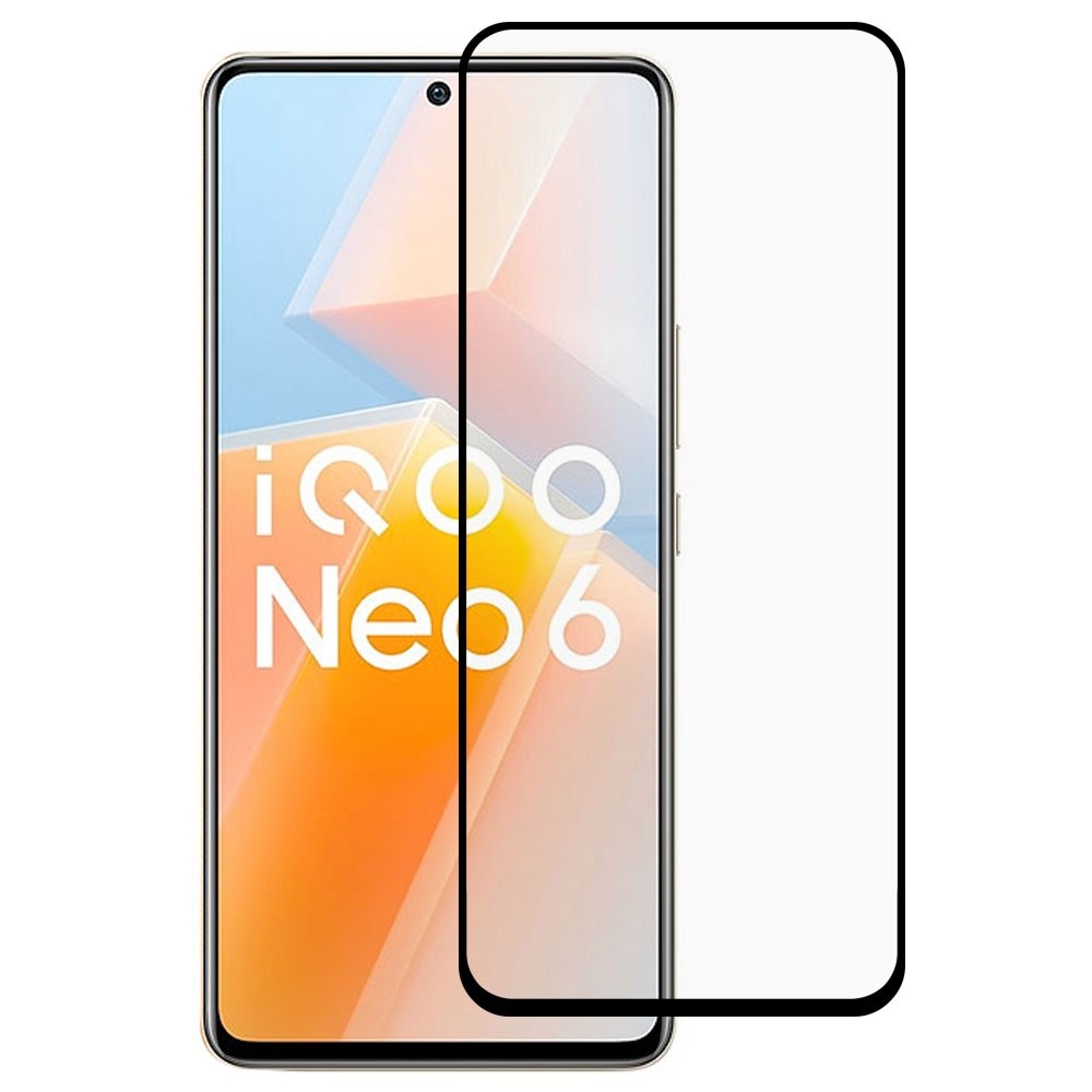 RURIHAI Tempered Glass Film for vivo iQOO Neo6, Full Glue 2.5D Secondary Hardening Smooth Full Screen HD Screen Protector-1