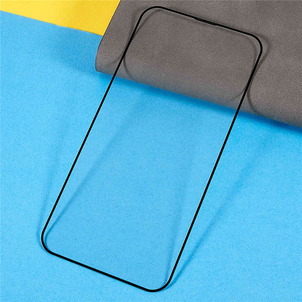RURIHAI for iPhone 13 Pro 6.1 inch Dustproof Screen Protector Full Cover Full Glue HD 9H Hardness Anti-fingerprint AGC Tempered Glass Film-4