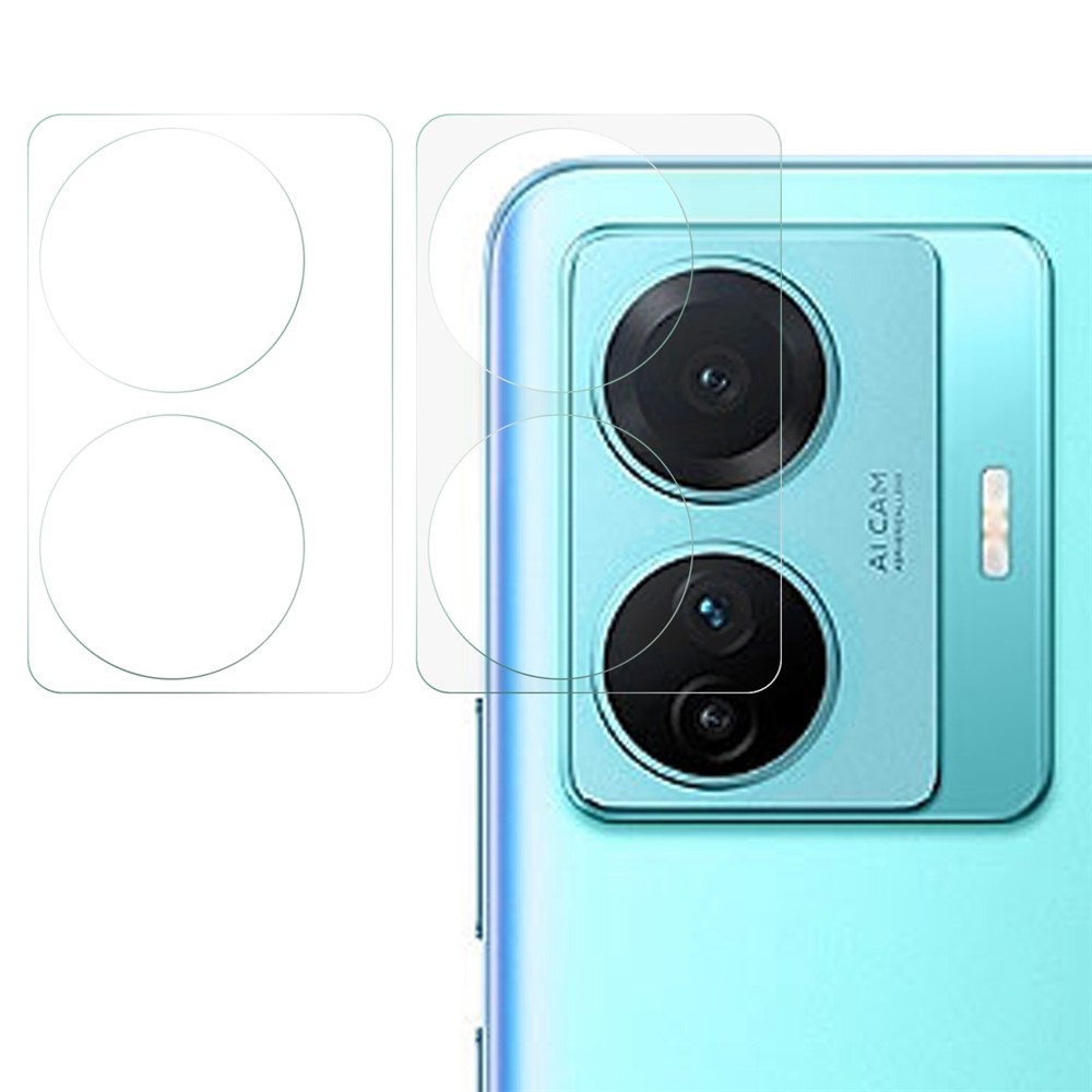 2Pcs/Set Camera Lens Protector for vivo S15e, 3D Arc Edge HD Clear Tempered Glass Scratch-Resistant Camera Cover Film-1