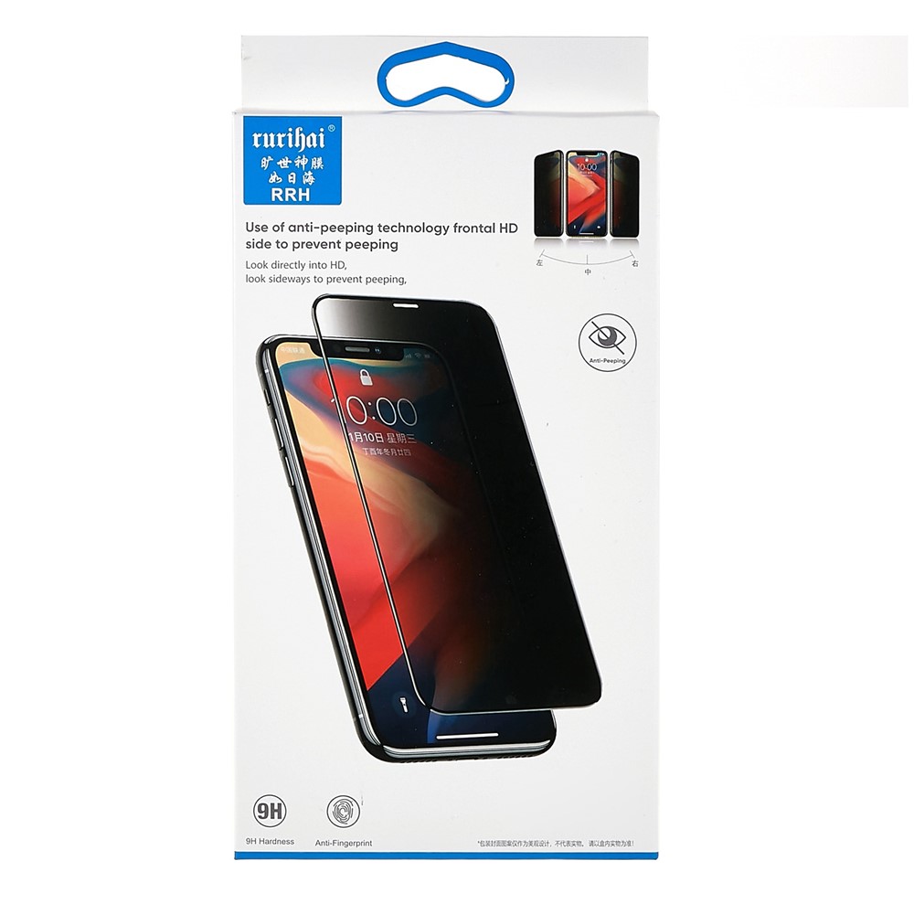 RURIHAI for iPhone 13 Pro 6.1 inch Privacy Screen Protector Full Cover Screen Full Glue HD Anti-Scratch Dust-Proof AGC Tempered Glass Film-8