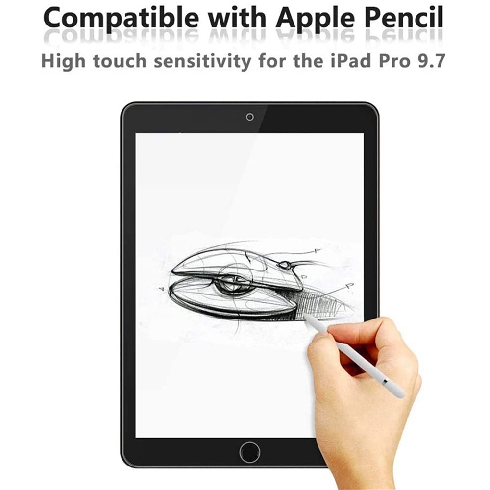 Anti-blue-ray Tempered Glass Film for iPad 9.7-inch (2018)/(2017), Full Coverage HD Clarity Anti-glare Screen Protector-9
