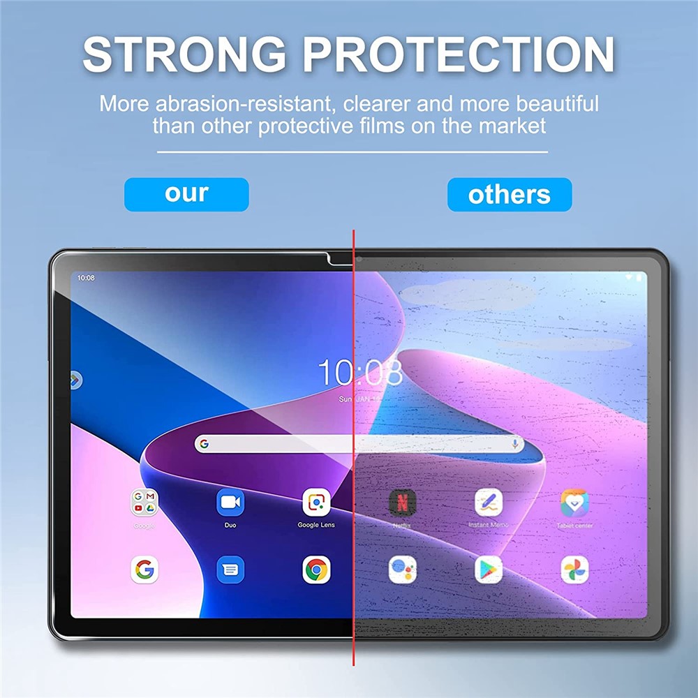 For Lenovo Tab M10 Plus (Gen 3) 2Pcs/Pack 2.5D Full Coverage Screen Protector High Definition Ultra-resistant Tempered Glass Film-5