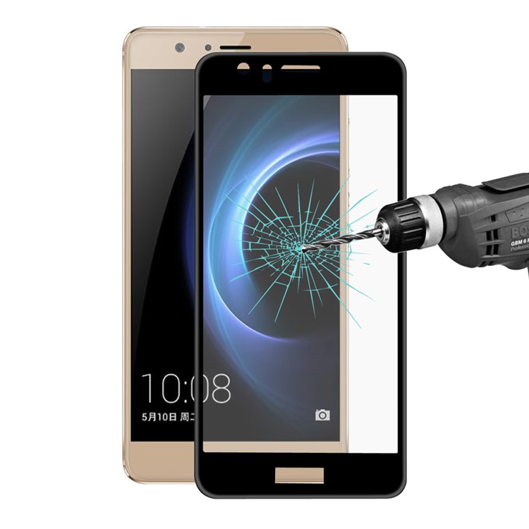 HAT PRINCE Carbon Fiber 3D Curved Tempered Glass Full Screen Film for Huawei Honor 8 - Black-1