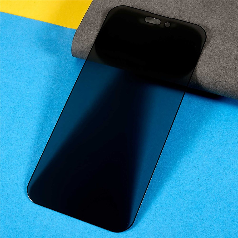 5Pcs/Pack 2.5D Tempered Glass Film for iPhone 14 Pro Max 6.7 inch, Anti-spy Silk Printing Full Glue Full Screen Protector-4