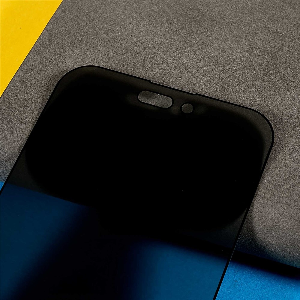 5Pcs/Pack 2.5D Tempered Glass Film for iPhone 14 Pro Max 6.7 inch, Anti-spy Silk Printing Full Glue Full Screen Protector-5