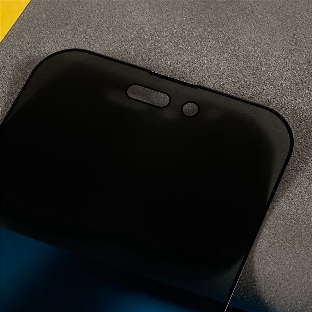 PDGD 2.5D Anti-spy Tempered Glass Film for iPhone 14 Pro 6.1 inch, Full Glue Silk Printing Anti-fingerprint Full Screen Protector-5