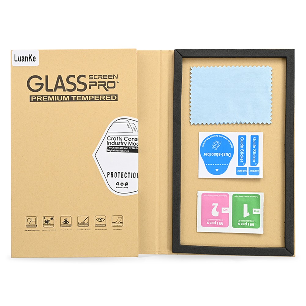 LUANKE For Xiaomi Poco X4 Pro 5G 2.5D Arc Edges Silk Printing Anti-wear Screen Protector Full Cover Full Glue 9H Clear Tempered Glass Film-6