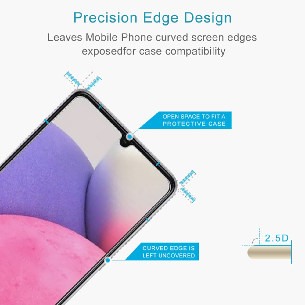 LUANKE For Samsung Galaxy A33 5G Full Glue Screen Protector Clear High Definition Anti-fingerprint 2.5D 9H Hardness Tempered Glass Film-3
