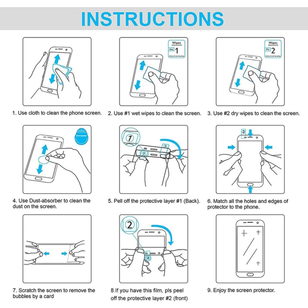 LUANKE For iPhone 13/3 Pro 6.1 inch Silk Printing Screen Protector Full Cover Full Glue 2.5D Arc Edges 9H Anti-Scratch Clear Tempered Glass Film-5
