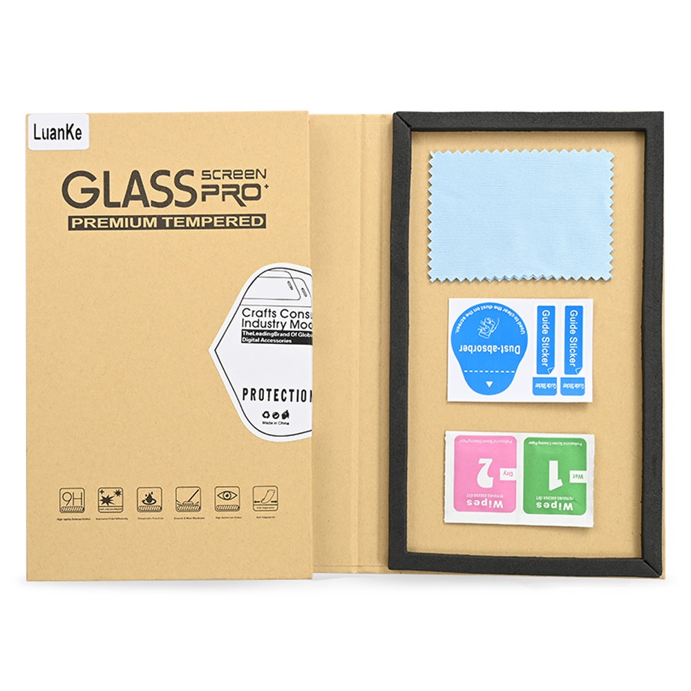 LUANKE For iPhone 13/3 Pro 6.1 inch Silk Printing Screen Protector Full Cover Full Glue 2.5D Arc Edges 9H Anti-Scratch Clear Tempered Glass Film-6