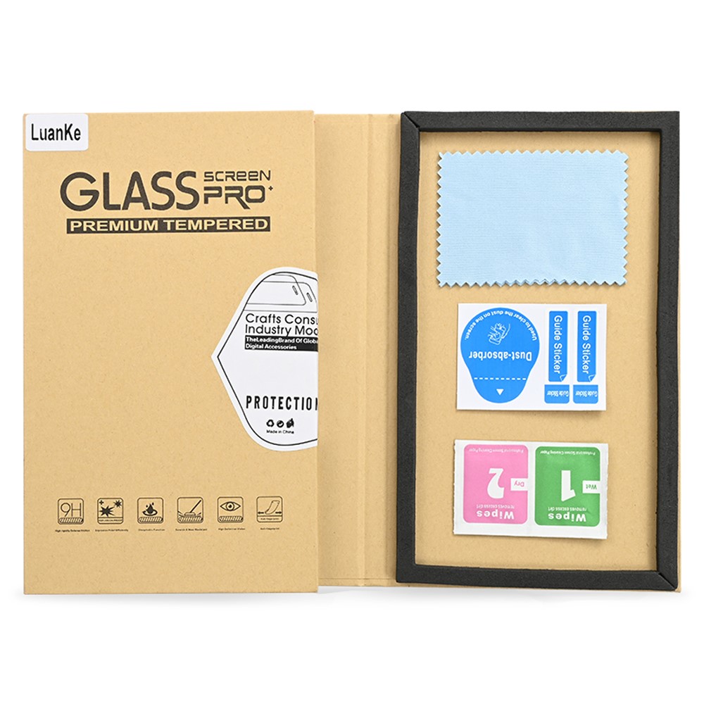 LUANKE For iPhone 13 Pro Max 6.7 inch Full Covering Tempered Glass Full Glue Silk Printing Film Shatter-proof Screen Protector-6