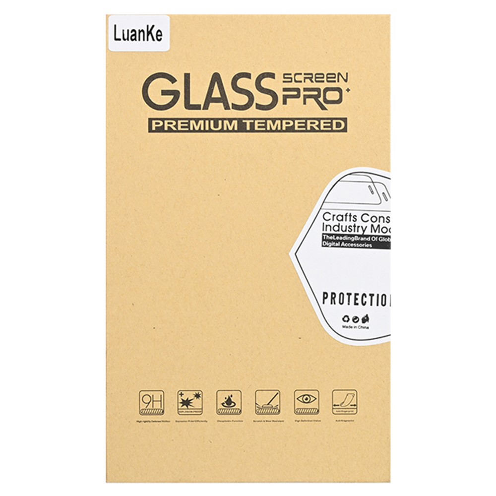 LUANKE For iPhone 14 6.1 inch Full Glue Silk Printing Tempered Glass Protective Film Explosion-proof Complete Covering Screen Protector-6