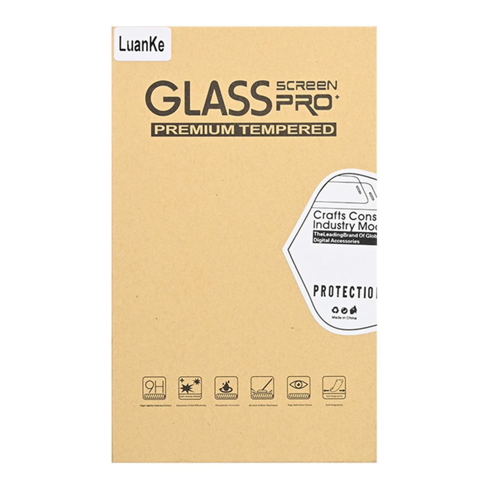 LUANKE for iPhone 14 Max 6.7 inch 9H Hardness HD Ultra Clear Tempered Glass Anti-explosion Film Silk Printing Full Glue Screen Protector-6