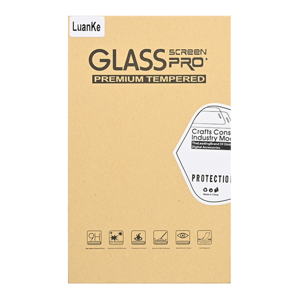 LUANKE Anti-explosion Tempered Glass Film for iPhone 14 Pro 6.1 inch, Complete Covering Anti-fingerprint Silk Printing Full Glue Screen Protector-6