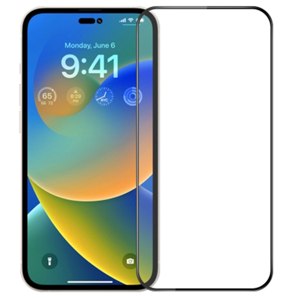 LUANKE for iPhone 14 Pro Max 6.7 inch Ultra Clear Tempered Glass Screen Protector Silk Printing Full Glue Anti-explosion Screen Cover Film-1