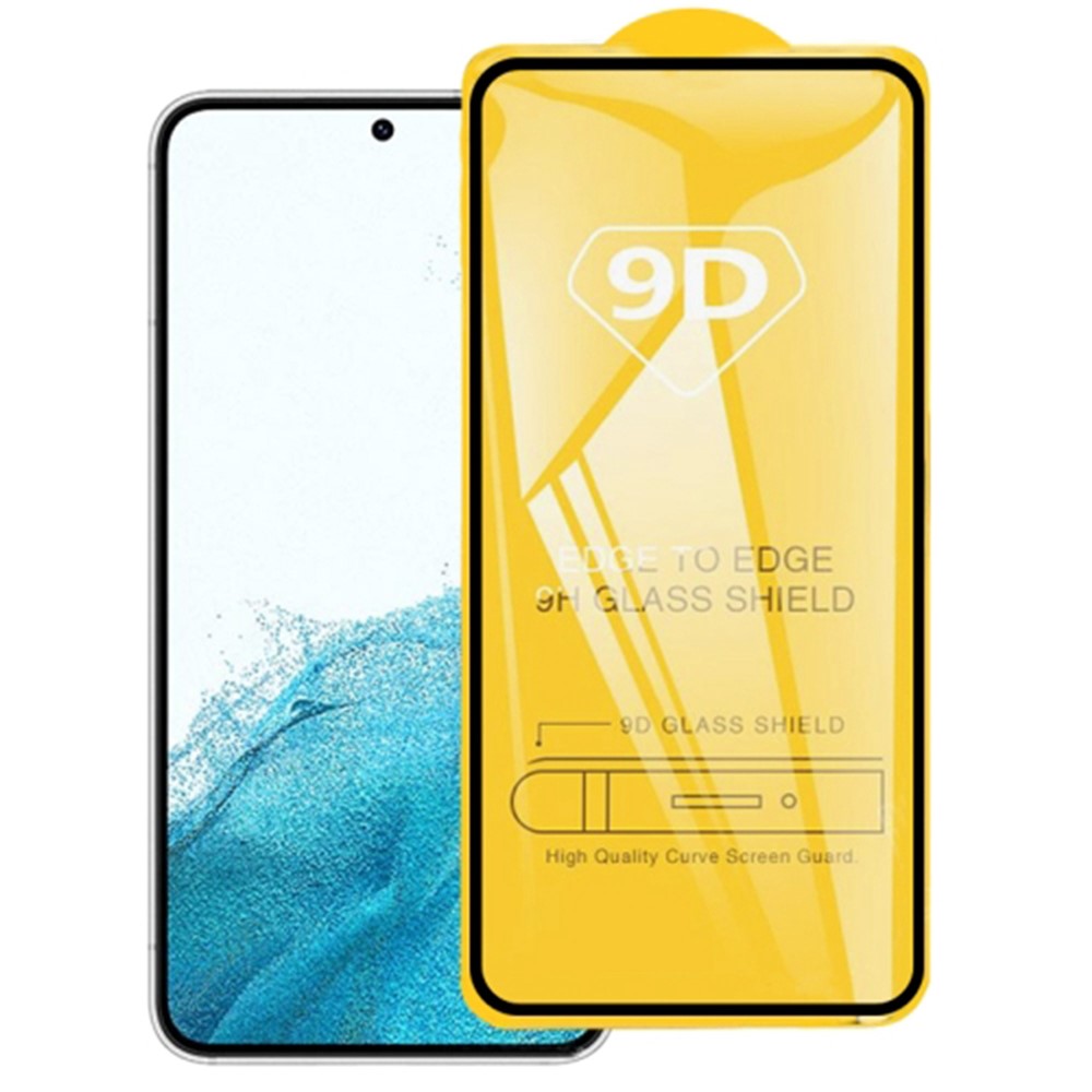 LUANKE Silk Printing Tempered Glass Film for Samsung Galaxy S22 5G, Full Size Full Glue Shatter-proof Screen Protector-3
