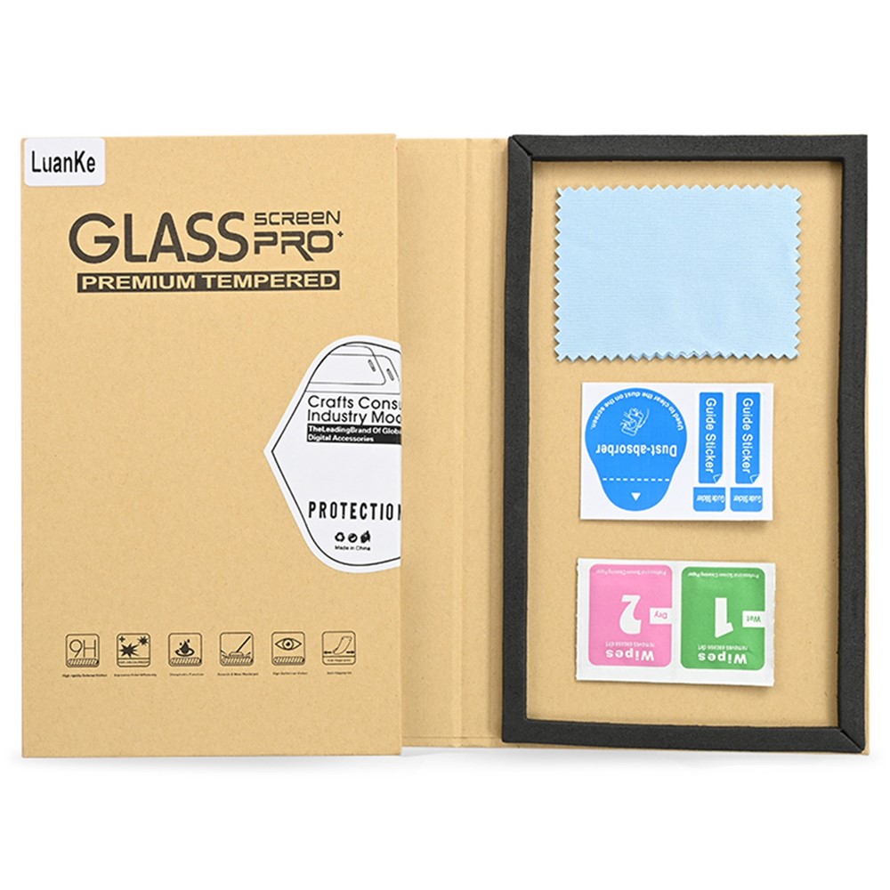 LUANKE Silk Printing Tempered Glass Film for Samsung Galaxy S22 5G, Full Size Full Glue Shatter-proof Screen Protector-6
