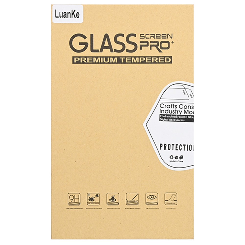 Luanke Pour Samsung Galaxy A73 5G Film en Verre Trempé Gale Complète Couverture Complète Princement D'écran de la Soie Protecteur