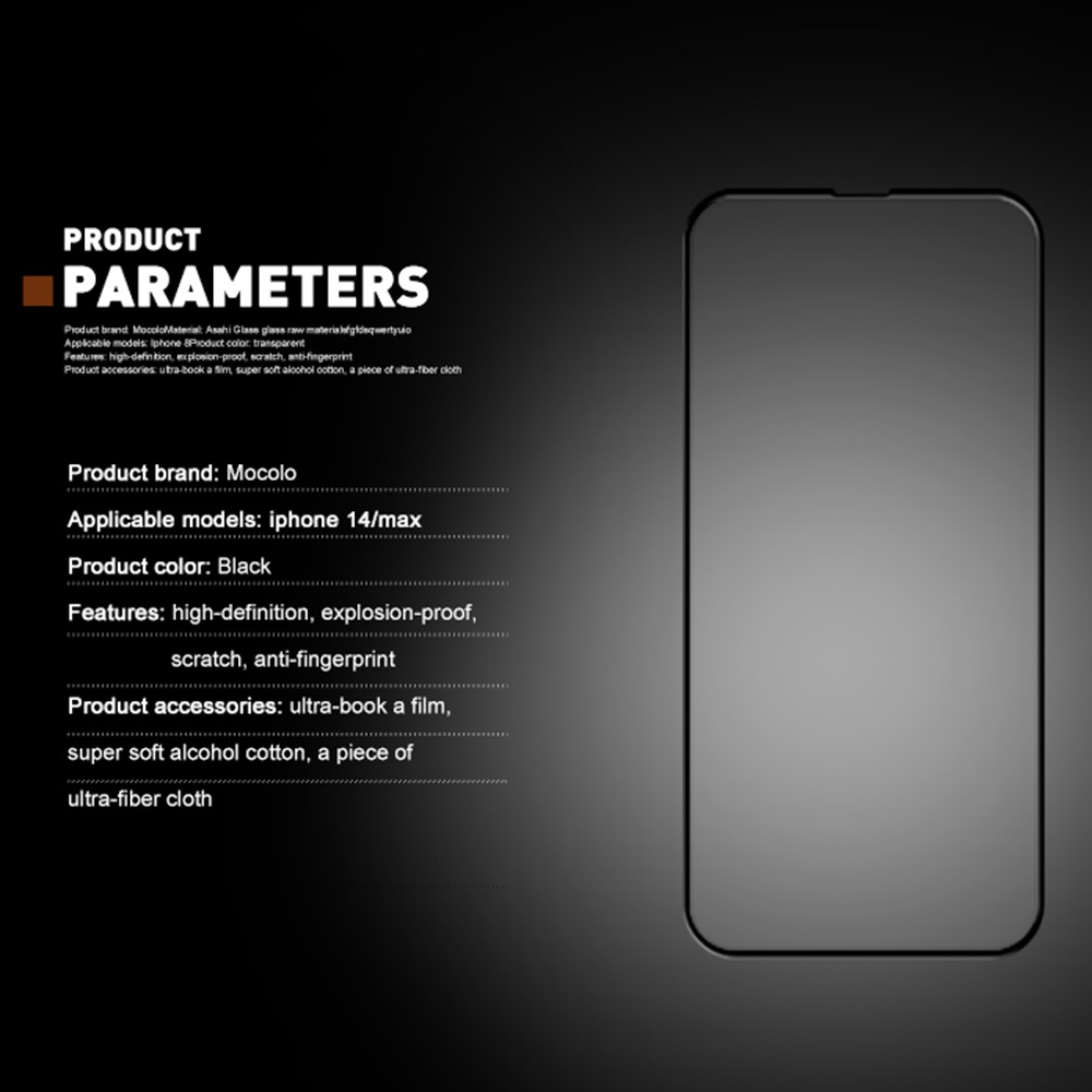AMORUS 3D Curved Edges Screen Protector for iPhone 14 6.1 inch Wear-resistant HD Tempered Glass Film Full Glue - Black-4