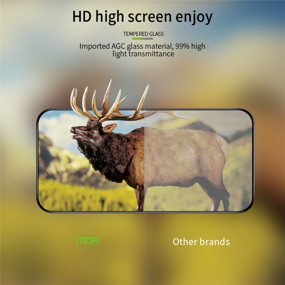 MOFI JK 3D Tempered Glass Film-1 for iPhone 14 Pro 6.1 inch Anti-oil Full Glue Curved Full Covering HD Clear Screen Protector Film-9